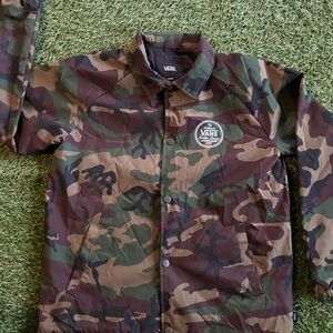 Vans Green and Brown Camo Jacket